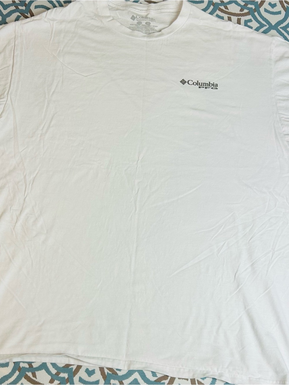 Columbia White Short-Sleeve Logo Tee